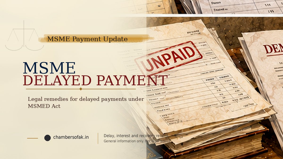 MSME delayed payment claims: first review - Chambers of AK