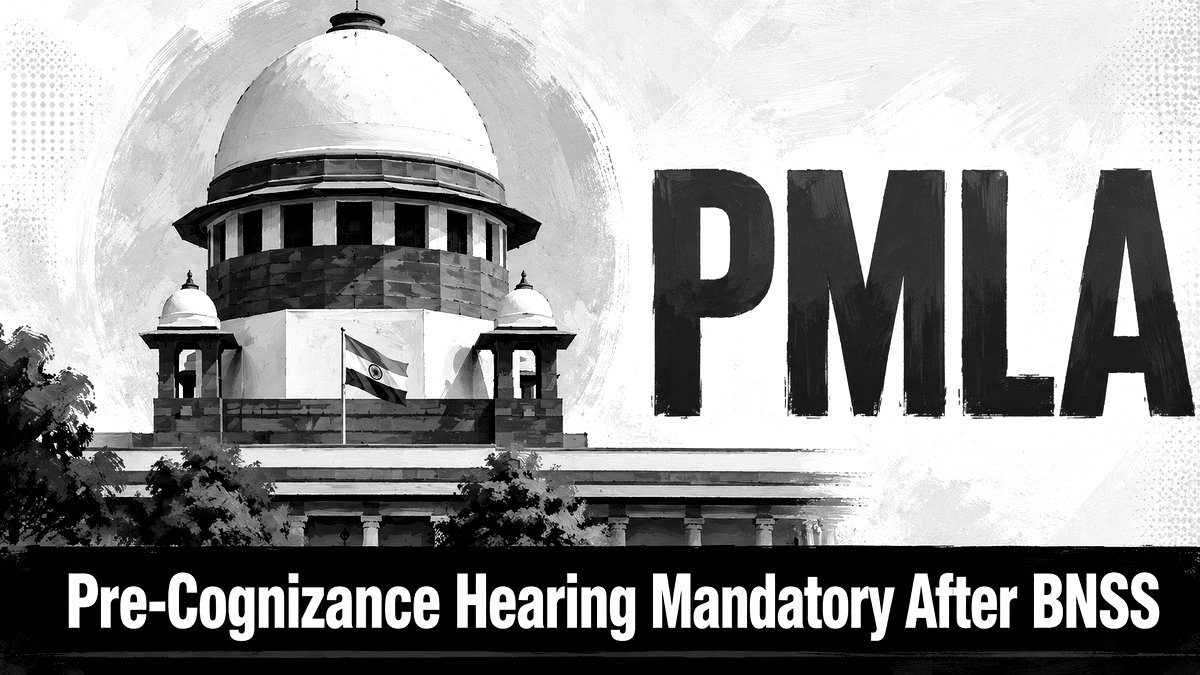 PMLA complaint pre-cognizance hearing under BNSS Section 223 explained by Chambers of AK