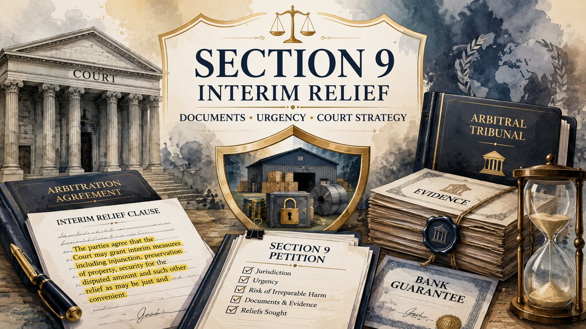 Section 9 arbitration interim relief guide with court, arbitration agreement, protected assets and evidence